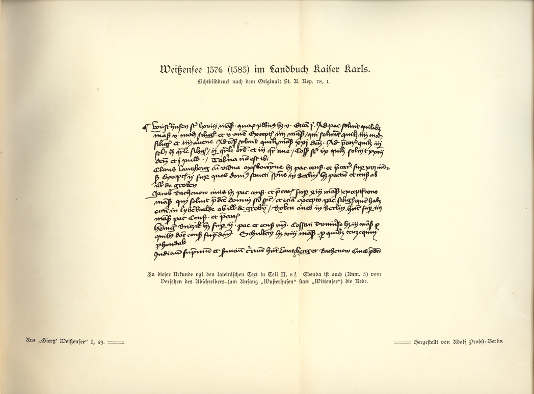 Eintragung im Landbuch 1375/76